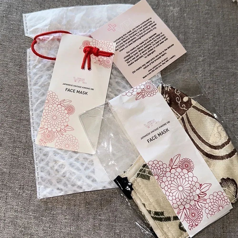 VPL for Athleta Japanese Vintage Kimono OBI Face Mask!